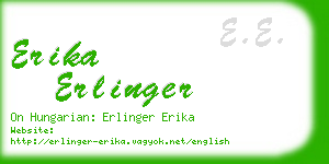 erika erlinger business card